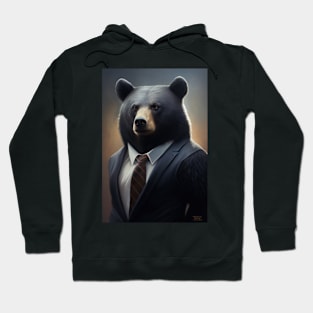 Cute Bear Wearing A Suit: Adorable Wildlife Animals Hoodie